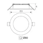 Vivalux VIV003952 LED луна за вграждане MONI LED 5W 4000K
