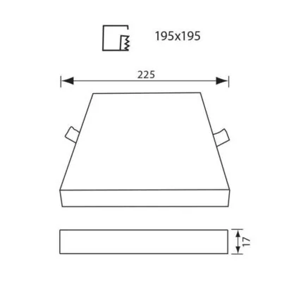 Vivalux VIV004285 LED панел QUADRA LED 36W 3600lm бял 4000K