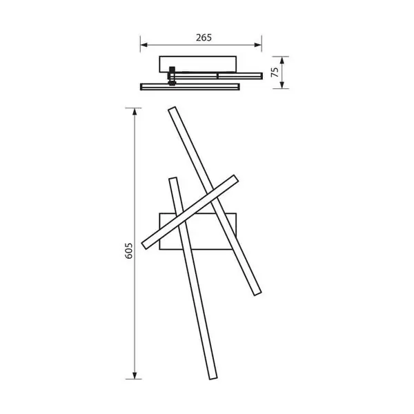 Vivalux VIV004406 LED осветително тяло за таван VECTOR LED 19W 4000K