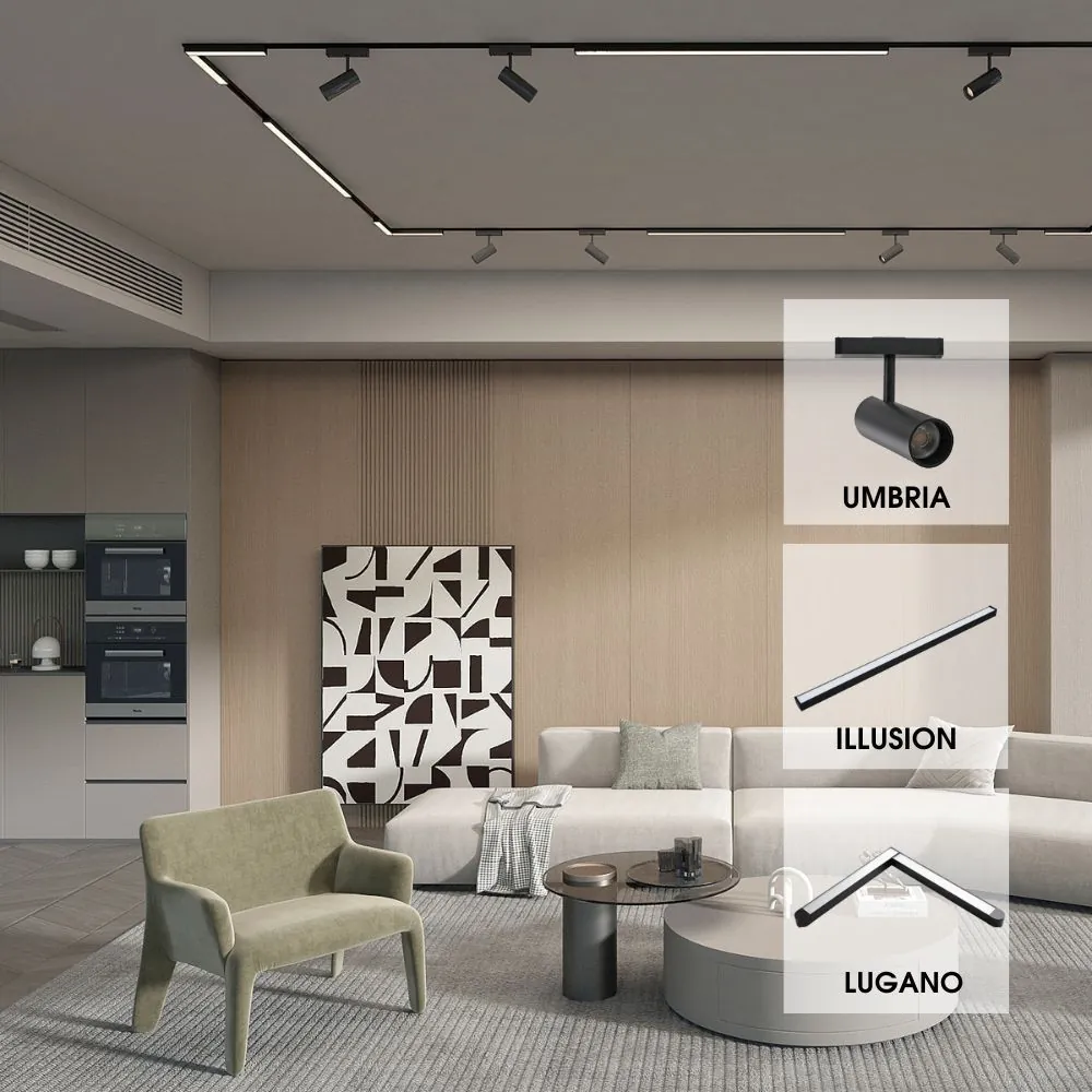 Vivalux VIV004983 SLIM25 Магнитен LED спот UMBRIA LED 20W Черен 3000K