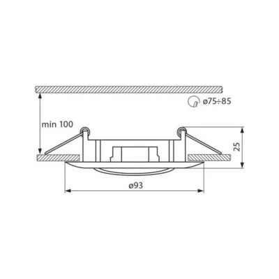 Vivalux VIV002450 Луна за вграждане CT-DТ09-AB