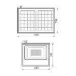 Vivalux VIV004474 LED прожектор със соларен панел ISOLA LED 60W 550lm 6400K IP65