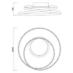 Vivalux VIV004610 LED плафониера ODEON LED 38W 1692lm черен 4000K