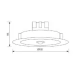 Vivalux VIV004544 LED луна за вграждане със сензор за движение DION LED 7W SR36
