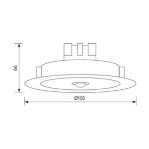 Vivalux VIV004544 LED луна за вграждане със сензор за движение DION LED 7W SR36