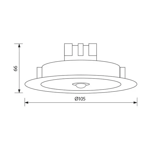 Vivalux VIV004544 LED луна за вграждане със сензор за движение DION LED 7W SR36