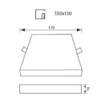 Vivalux VIV004284 LED панел QUADRA LED 24W 2400lm бял 4000K