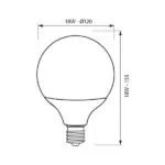 Vivalux VIV003632 LED лампа ORBI LED G120 18W 1500lm E27 3000K