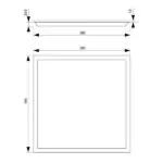 Vivalux VIV004530 LED панел за вграждане HELLI LED 40W 4000 lm бял 3000K-4000K-6400K