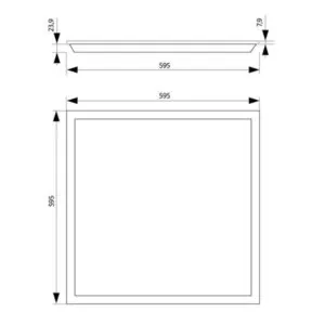 Vivalux VIV004530 LED панел за вграждане HELLI LED 40W 4000 lm бял 3000K-4000K-6400K