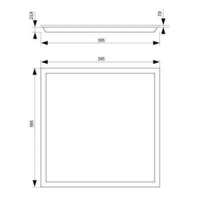 Vivalux VIV004530 LED панел за вграждане HELLI LED 40W 4000 lm бял 3000K-4000K-6400K