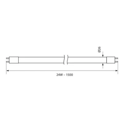 Vivalux VIV004039 LED тръба ROYAL LED 24W 1900lm T8 1500mm G13 4000K