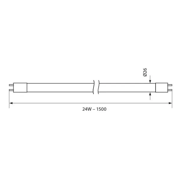Vivalux VIV004039 LED тръба ROYAL LED 24W 1900lm T8 1500mm G13 4000K