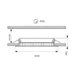 Vivalux VIV003466 LED луна за вграждане SKY LED 20W бял 4000K