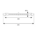 Vivalux VIV000105 Линейна халогенна лампа Halo Line J 1500W 30000lm 254mm 2800K