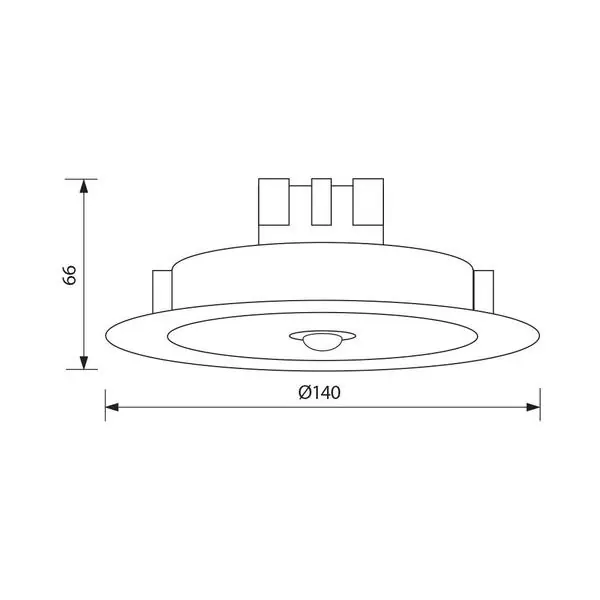 Vivalux VIV004545 LED луна за вграждане със сензор за движение DION LED 11W SR36