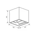 Vivalux VIV004625 Фасадно осветително тяло STARK LED 2x3W SQ черен 4000K IP54