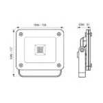 Vivalux VIV003791 ЛЕД прожектор Z-PAD LED GR CL 4000K 10W IP65 220V