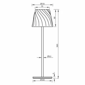 Vivalux VIV004782 Настолна безжична LED лампа с акумулаторна батерия ESTELLA LED 3W димируема 4000K IP54