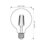 Vivalux VIV003963 LED филамент лампа FLICK VINTAGE LED GFV95 6W 550lm E27 2700K