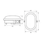 Vivalux VIV003961 Влагозащитена LED плафониера RENE LED 8W черен 4000K IP54