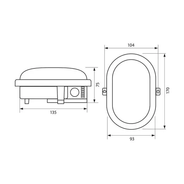 Vivalux VIV003961 Влагозащитена LED плафониера RENE LED 8W черен 4000K IP54