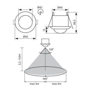 Vivalux VIV004113 Инфрачервен сензор за движение KYLO SR36