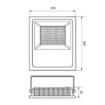 Vivalux VIV003838 LED прожектор HELIOS LED SMD 50W черен 6400K IP65