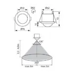 Vivalux VIV003075 Инфрачервен сензор за движение MOON SR36 бял