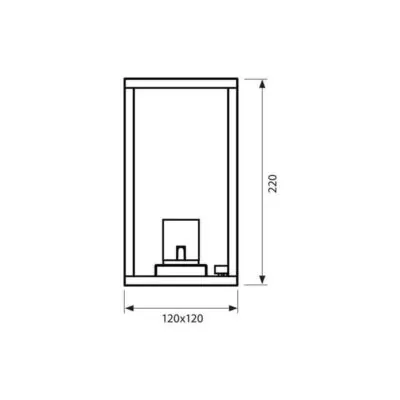 Vivalux VIV004259 Фенер ZURICH WU009 черен IP44