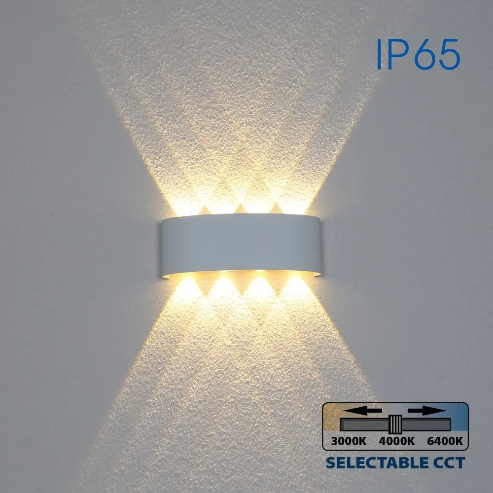 Vivalux VIV004823 LED осветително тяло ARUBA LED 8W бял CCT-switch 3000K-4000K-6400K IP65