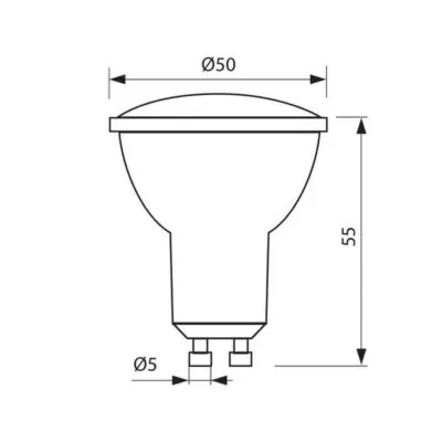 Vivalux VIV003645 LED лампа XARD LED JDR 5W 350lm GU10 4000K