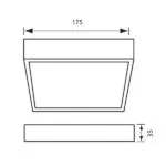 Vivalux VIV004662 LED Плафон HUGO LED 18W черен 4000K
