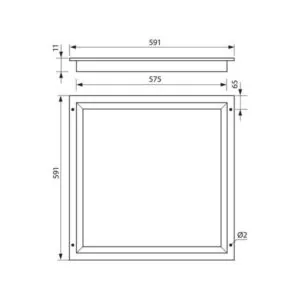 Vivalux VIV004672 Светеща LED рамка SOLO LED 40W 3600lm димируема бялa 4000K
