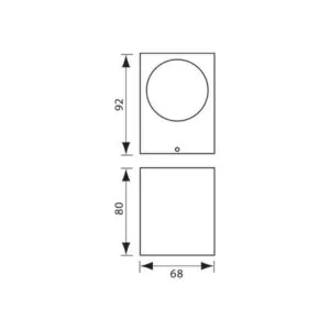 Vivalux VIV004248 Фасадно осветително тяло PORTO/SQ 1xGU10 черен IP44