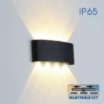 Vivalux VIV004822 LED осветително тяло ARUBA LED 8W черен CCT-switch 3000K-4000K-6400K IP65
