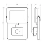 Vivalux VIV004536 LED прожектор със сензор SHIFT LED 20W черен 6400K