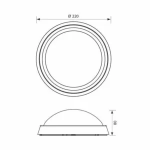 Vivalux VIV004743 LED плафониера POLKA LED 18W бял 4000K IP54