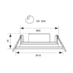 Vivalux VIV003557 Влагозащитена LED луна за вграждане PUNTO LED 6W бял 4000K