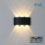 Vivalux VIV004820 LED осветително тяло ARUBA LED 6W черен CCT-switch 3000K-4000K-6400K IP65
