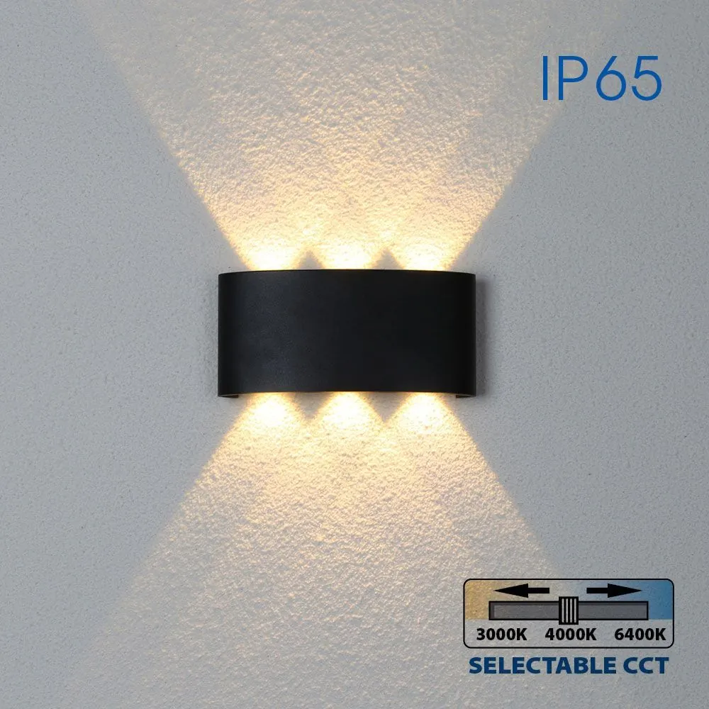 Vivalux VIV004820 LED осветително тяло ARUBA LED 6W черен CCT-switch 3000K-4000K-6400K IP65