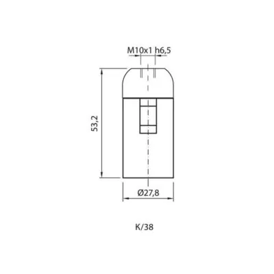Vivalux VIV002701 Фасунга термопластична K/38/T210/VB