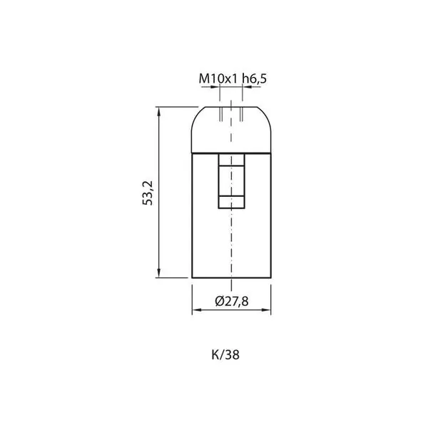 Vivalux VIV002701 Фасунга термопластична K/38/T210/VB