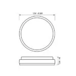 Vivalux VIV004007 LED плафониера ELLIS/R LED 12W черен 4000K IP54