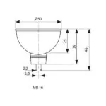 Vivalux VIV000132 LED лампа LED20 MR16 1.5W 12V G5.3 синя