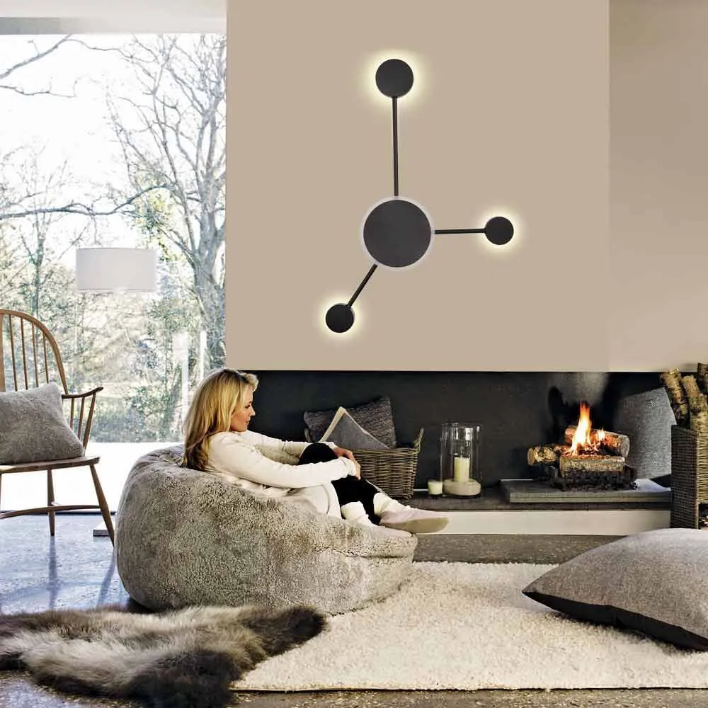 Vivalux VIV004817 Декоративно LED осветително тяло GEMINI LED 19W черен CCT-switch 3000K-4000K-6400K