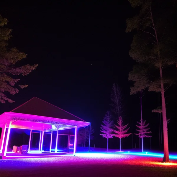 LED осветление за нощни събития и създаване на атмосфера