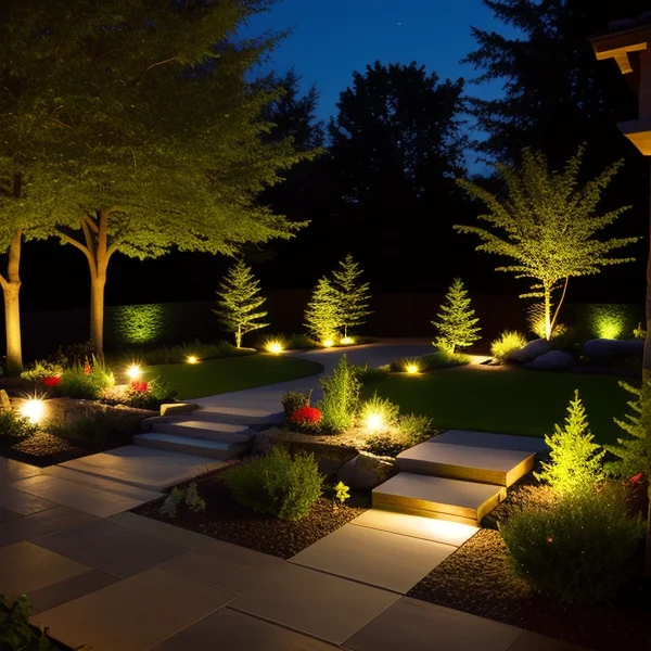 Създаване на фокусни точки с LED осветление в градината