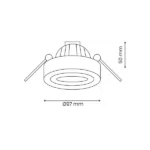 Milagro ML0015 Nusa кръгло бяло вградено тяло