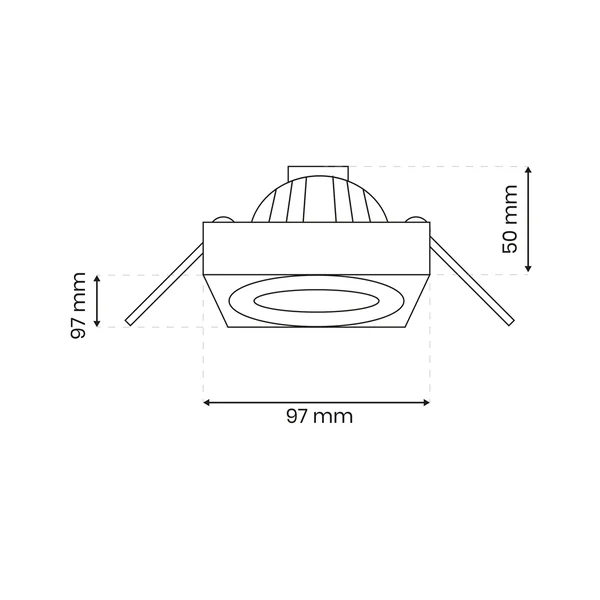Milagro ML0039 Бяло вградено тяло Nusa Square